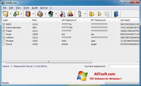 Скріншот SAMInside для Windows 7