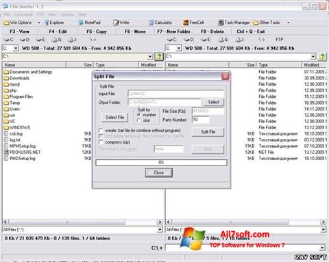 Скріншот File Master для Windows 7