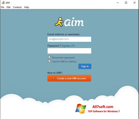 Скріншот AOL Instant Messenger для Windows 7