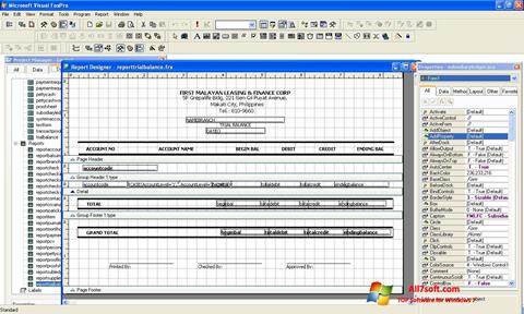 Скріншот Microsoft Visual FoxPro для Windows 7