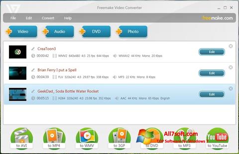 Скріншот Freemake Video Converter для Windows 7