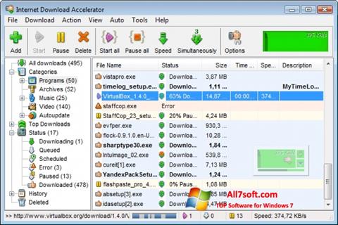 Скріншот Internet Download Accelerator для Windows 7