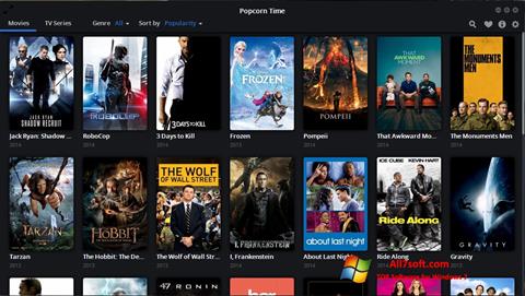 Скріншот Popcorn Time для Windows 7
