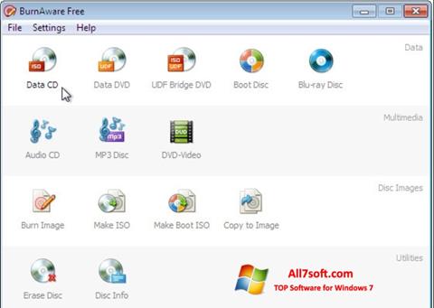 Скріншот BurnAware Free для Windows 7