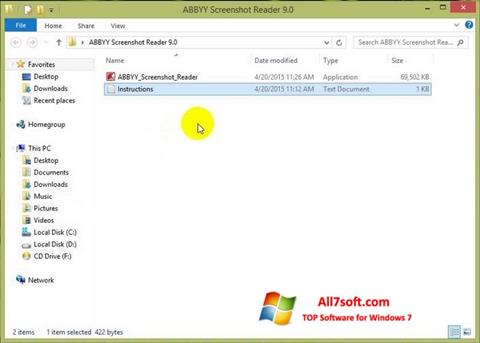 Скріншот ABBYY Screenshot Reader для Windows 7