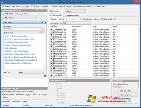 Скріншот ReNamer для Windows 7