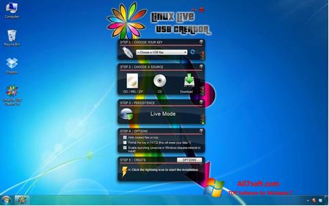 Скріншот LinuxLive USB Creator для Windows 7