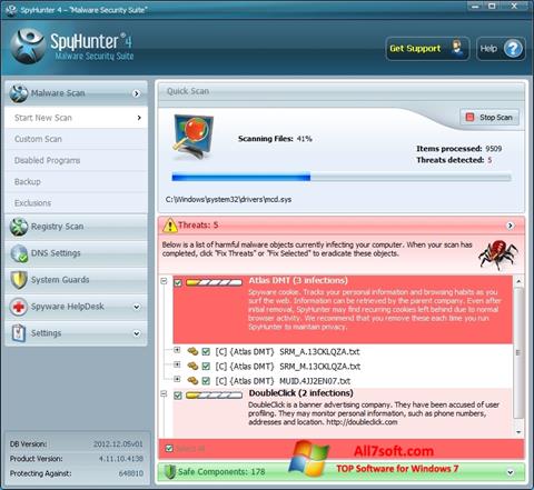 Скріншот SpyHunter для Windows 7