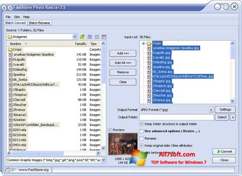 Скріншот FastStone Photo Resizer для Windows 7