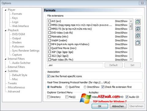 Скріншот Combined Community Codec Pack для Windows 7