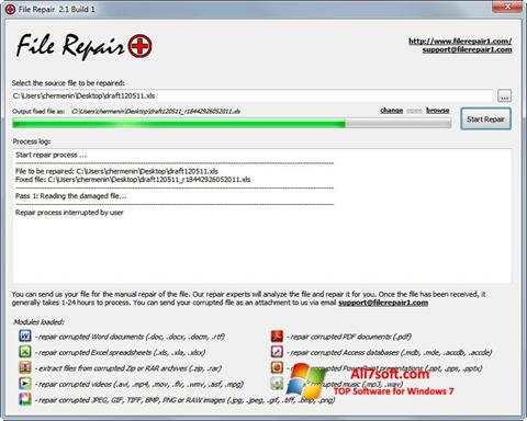 Скріншот File Repair для Windows 7