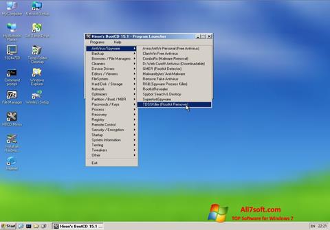 Скріншот Hirens Boot CD для Windows 7