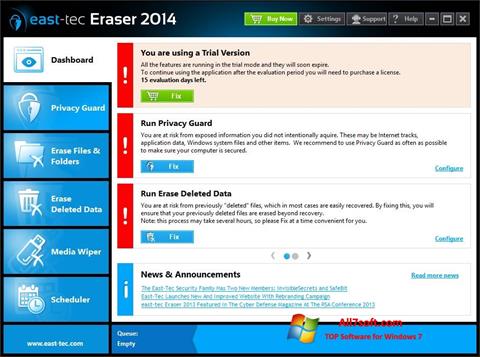 Скріншот East Tec Eraser для Windows 7