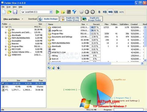 Скріншот Folder Size для Windows 7