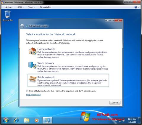 Скріншот Windows Virtual PC для Windows 7