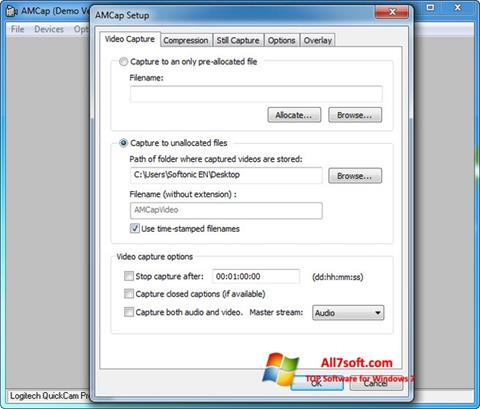 Скріншот AMCap для Windows 7