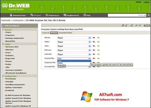 Скріншот Dr.Web Antivirus для Windows 7