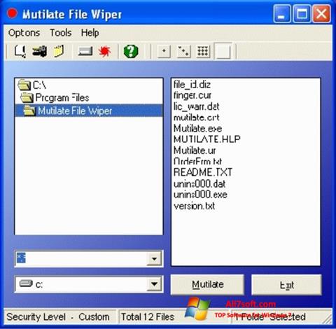 Скріншот Free File Wiper для Windows 7