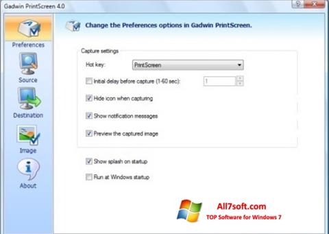 Скріншот Gadwin PrintScreen для Windows 7