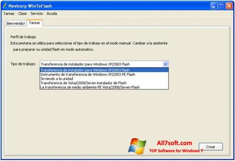 Скріншот WinToFlash для Windows 7
