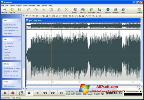 Скріншот WavePad Sound Editor для Windows 7