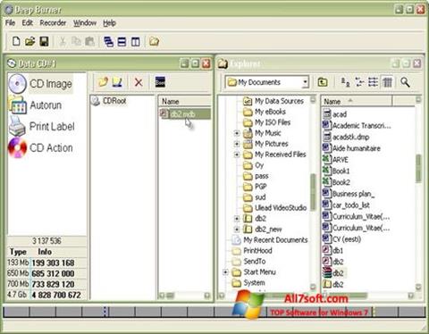 Скріншот DeepBurner для Windows 7