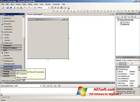 Скріншот Microsoft Visual Studio Express для Windows 7