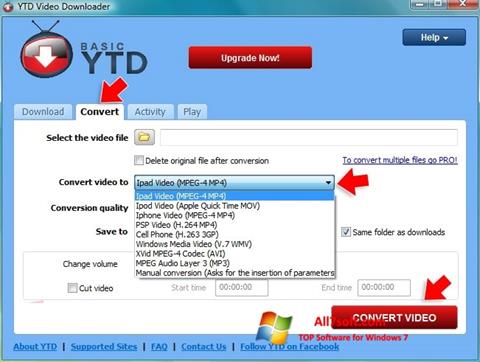 Скріншот YTD Video Downloader для Windows 7