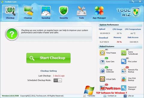 Скріншот Toolwiz Care для Windows 7