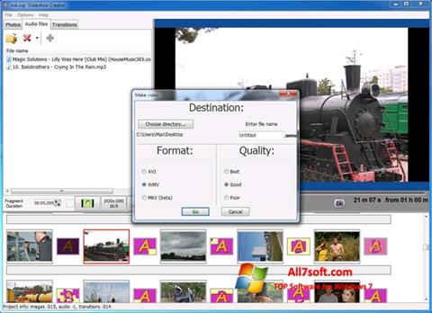Скріншот Bolide Slideshow Creator для Windows 7