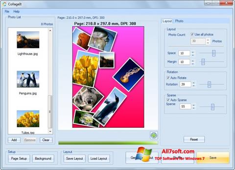 Скріншот CollageIt для Windows 7