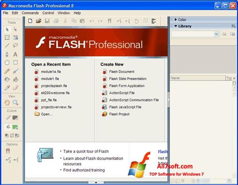 Скріншот Macromedia Flash Player для Windows 7