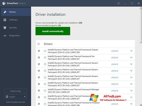 Скріншот DriverPack Solution Online для Windows 7