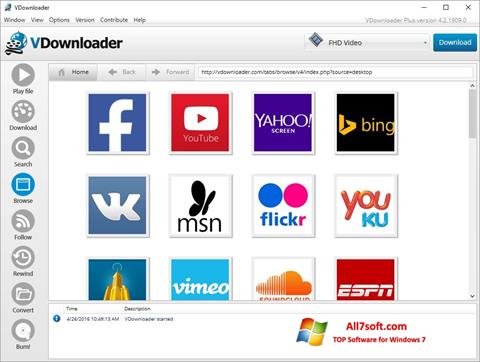 Скріншот VDownloader для Windows 7