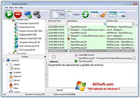 Скріншот Keylogger для Windows 7