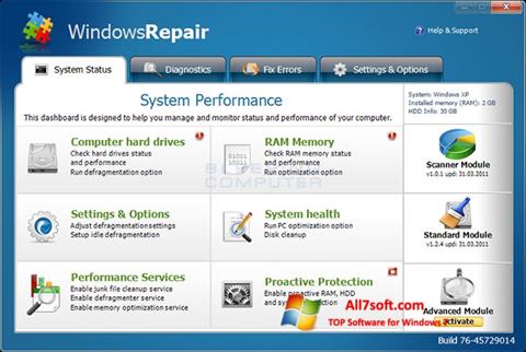 Скріншот Windows Repair для Windows 7