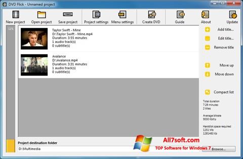 Скріншот DVD Flick для Windows 7