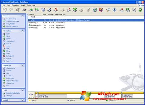 Скріншот Acronis Disk Director Suite для Windows 7