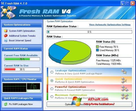 Скріншот Fresh RAM для Windows 7