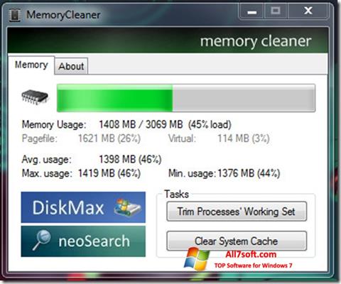 Скріншот Memory Cleaner для Windows 7