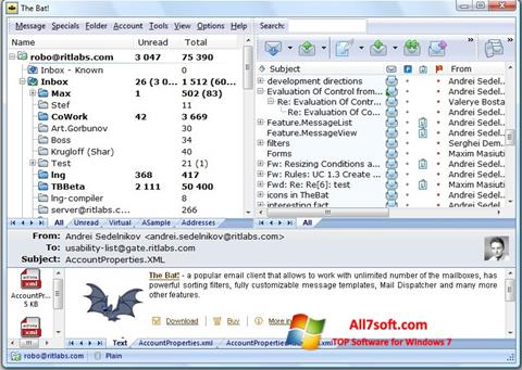Скріншот The Bat! для Windows 7