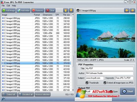 Скріншот Image To PDF Converter для Windows 7