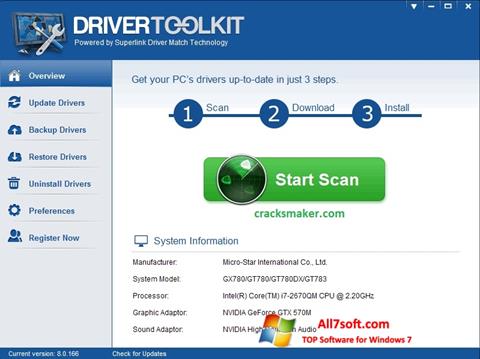 Скріншот Driver Toolkit для Windows 7