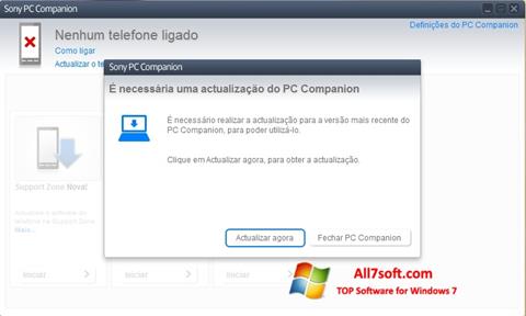 Скріншот Sony PC Companion для Windows 7