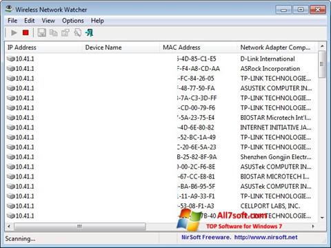 Скріншот Wireless Network Watcher для Windows 7