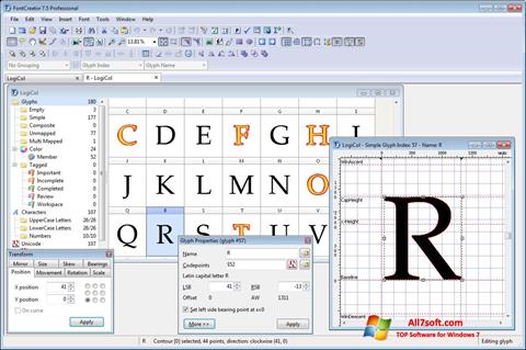 Скріншот Font Creator для Windows 7