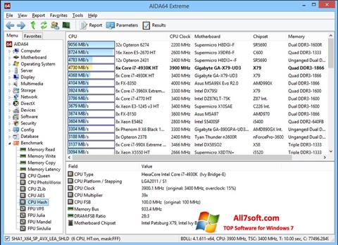 Скріншот AIDA32 для Windows 7