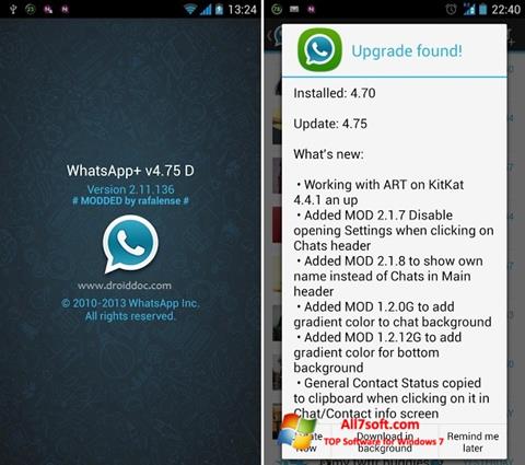 Скріншот WhatsApp Plus для Windows 7