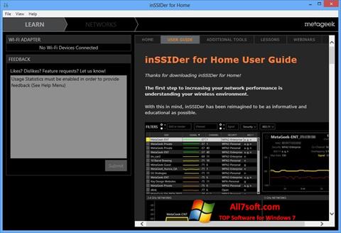 Скріншот InSSIDer для Windows 7