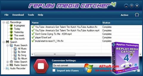 Скріншот Replay Media Catcher для Windows 7